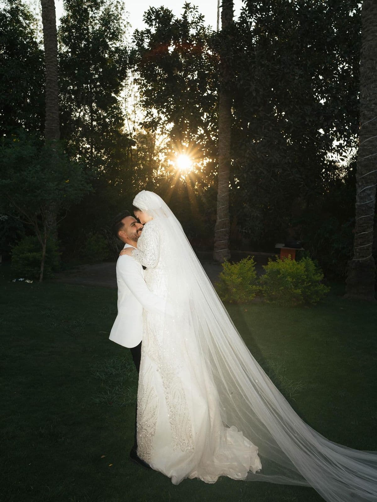 Muslim wedding couple