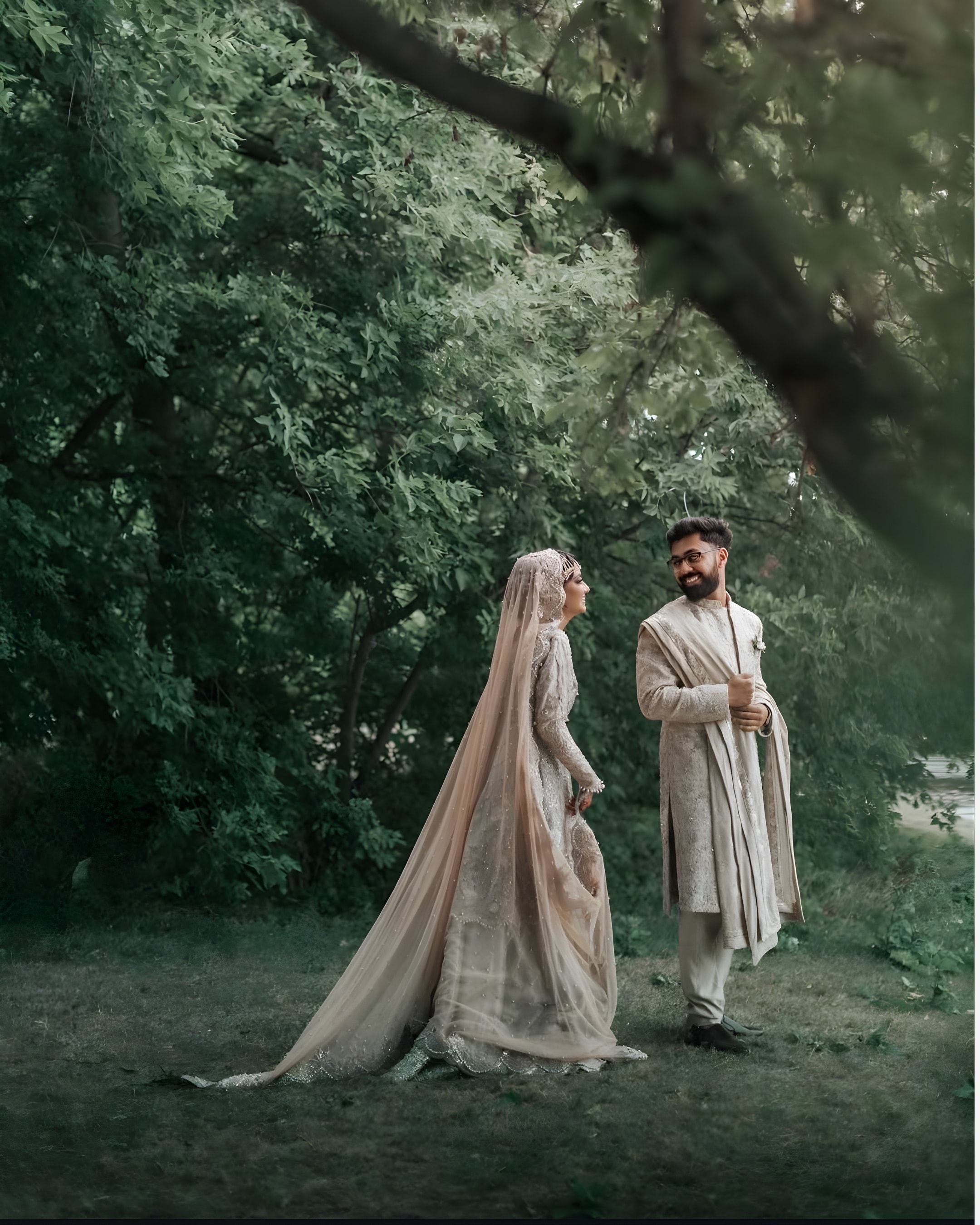 Muslim wedding couple